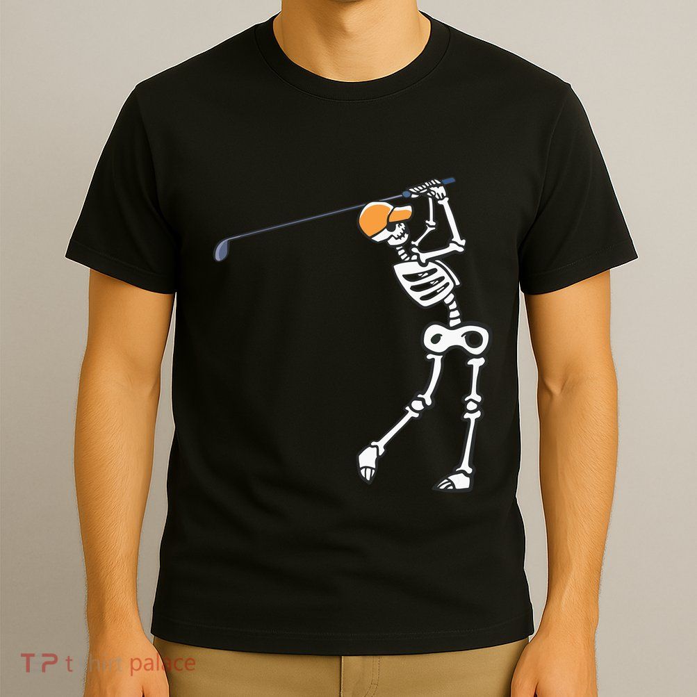 Halloween Golfer Skeleton Funny Golfing Gift T-Shirt