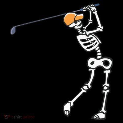 Halloween Golfer Skeleton Funny Golfing Gift T-Shirt