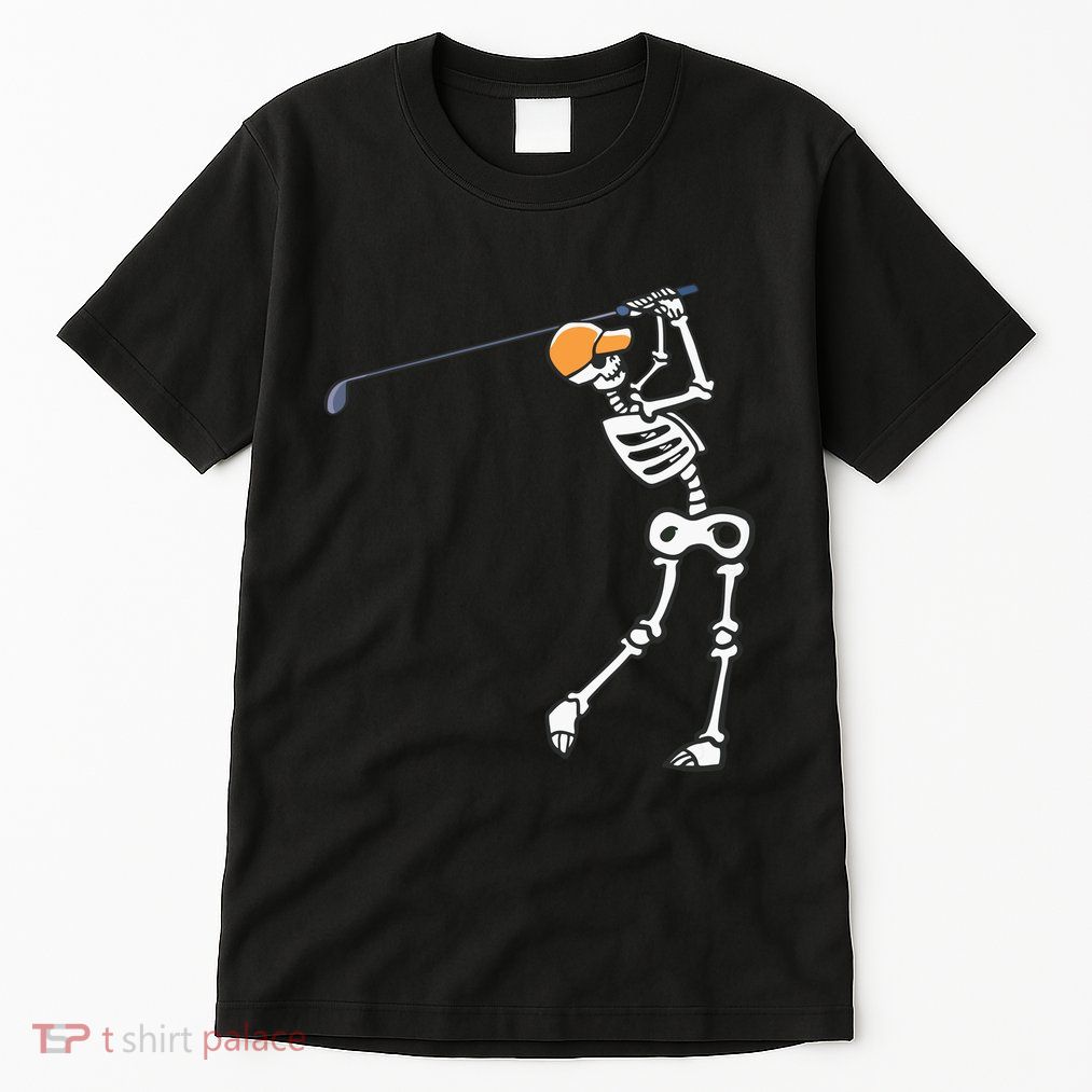 Halloween Golfer Skeleton Funny Golfing Gift Tall T-Shirt