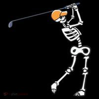 Halloween Golfer Skeleton Funny Golfing Gift Tall T-Shirt