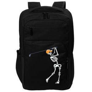 Halloween Golfer Skeleton Funny Golfing Gift Impact Tech Backpack