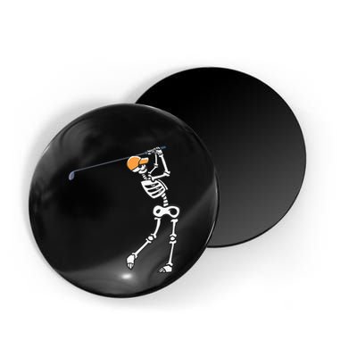 Halloween Golfer Skeleton Funny Golfing Gift Magnet