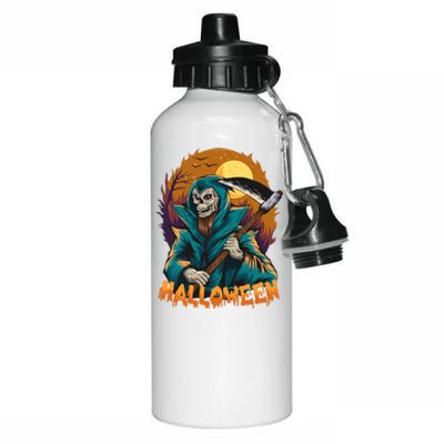 Halloween Ghost Skull Horror Aluminum Water Bottle