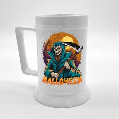 Halloween Ghost Skull Horror Beer Stein