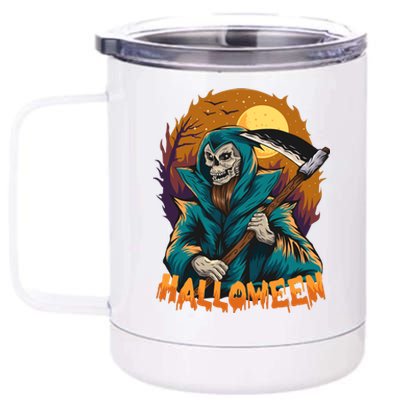 Halloween Ghost Skull Horror 12 oz Stainless Steel Tumbler Cup