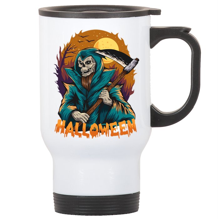 Halloween Ghost Skull Horror Stainless Steel Travel Mug