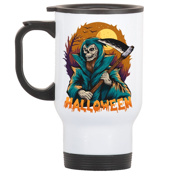 Halloween Ghost Skull Horror Stainless Steel Travel Mug