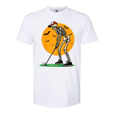 Halloween Golf Skeleton Golfer Funny Halloween Golfing Softstyle CVC T-Shirt