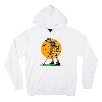 Halloween Golf Skeleton Golfer Funny Halloween Golfing Hoodie