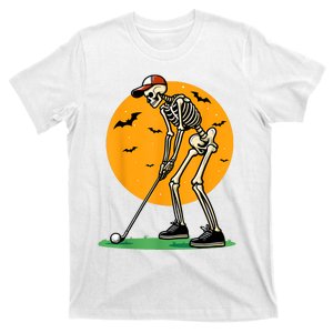 Halloween Golf Skeleton Golfer Funny Halloween Golfing T-Shirt