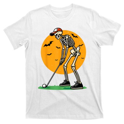 Halloween Golf Skeleton Golfer Funny Halloween Golfing T-Shirt