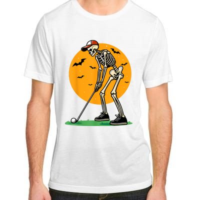 Halloween Golf Skeleton Golfer Funny Halloween Golfing Adult ChromaSoft Performance T-Shirt