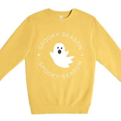 Halloween Ghost Spooky Season Ghost Vibes Gift Premium Crewneck Sweatshirt