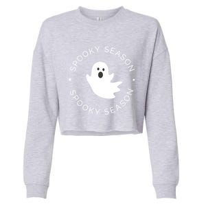 Halloween Ghost Spooky Season Ghost Vibes Gift Cropped Pullover Crew