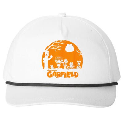 Halloween Group Shot Nighttime Spooky Silhouette Snapback Five-Panel Rope Hat