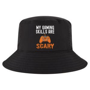 Halloween Gaming Skills Scary Gamer Pumpkin Funny Gamer Gift Cool Comfort Performance Bucket Hat