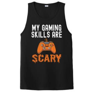 Halloween Gaming Skills Scary Gamer Pumpkin Funny Gamer Gift PosiCharge Competitor Tank