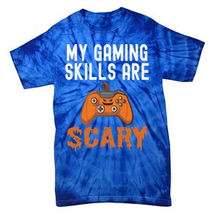 Halloween Gaming Skills Scary Gamer Pumpkin Funny Gamer Gift Tie-Dye T-Shirt