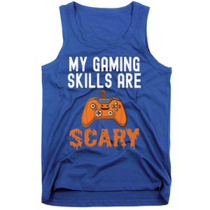 Halloween Gaming Skills Scary Gamer Pumpkin Funny Gamer Gift Tank Top