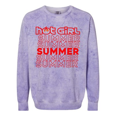 Hot Girl Summer Colorblast Crewneck Sweatshirt