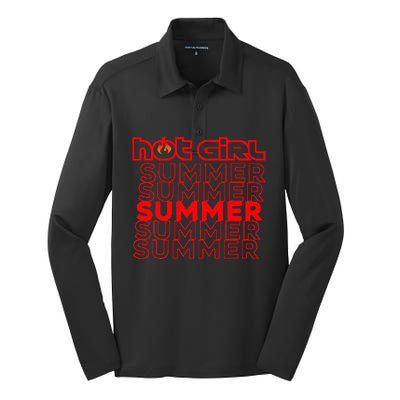 Hot Girl Summer Silk Touch Performance Long Sleeve Polo