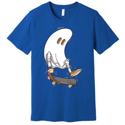 Halloween Ghost Skateboard Halloween Costume Skateboarding Funny Gift Premium T-Shirt