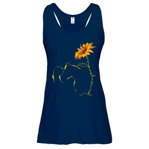 Horse Girl Sunflower Horseback Riding Equestrian Horse Lover Ladies Essential Flowy Tank