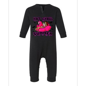 Hot Ghoul Summer Funny Skeleton Summer Hot Summer Skeleton Funny Infant Fleece One Piece