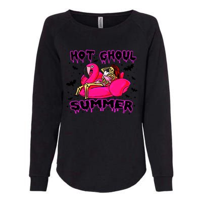 Hot Ghoul Summer Funny Skeleton Summer Hot Summer Skeleton Funny Womens California Wash Sweatshirt