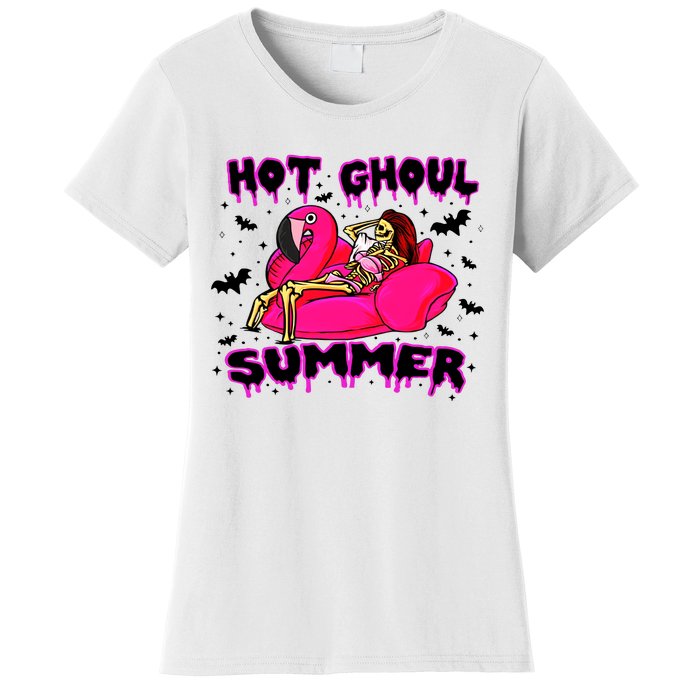 Hot Ghoul Summer Funny Skeleton Summer Hot Summer Skeleton Funny Women's T-Shirt