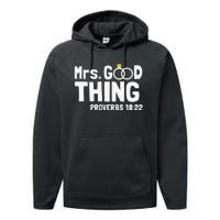 He Good Thing Christian Couple Husband & Wife Anniversary Performance Fleece Hoodie