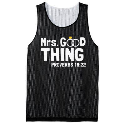 He Good Thing Christian Couple Husband & Wife Anniversary Mesh Reversible Basketball Jersey Tank