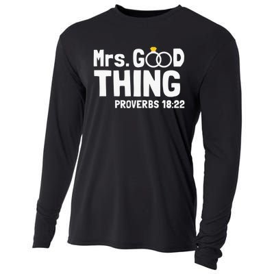 He Good Thing Christian Couple Husband & Wife Anniversary Cooling Performance Long Sleeve Crew