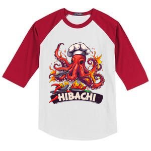 Hibachi Grill Teppanyaki Barbeque Japanese Cuisine Kids Colorblock Raglan Jersey