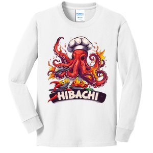 Hibachi Grill Teppanyaki Barbeque Japanese Cuisine Kids Long Sleeve Shirt