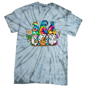 Hippie Gnomes Tie Dye Peace Love Peace Sign 60s 70s Hippie Tie-Dye T-Shirt