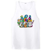 Hippie Gnomes Tie Dye Peace Love Peace Sign 60s 70s Hippie PosiCharge Competitor Tank