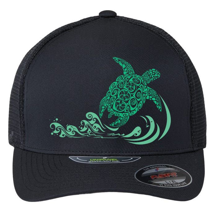 Hawaiian Green Turtle Flexfit Unipanel Trucker Cap