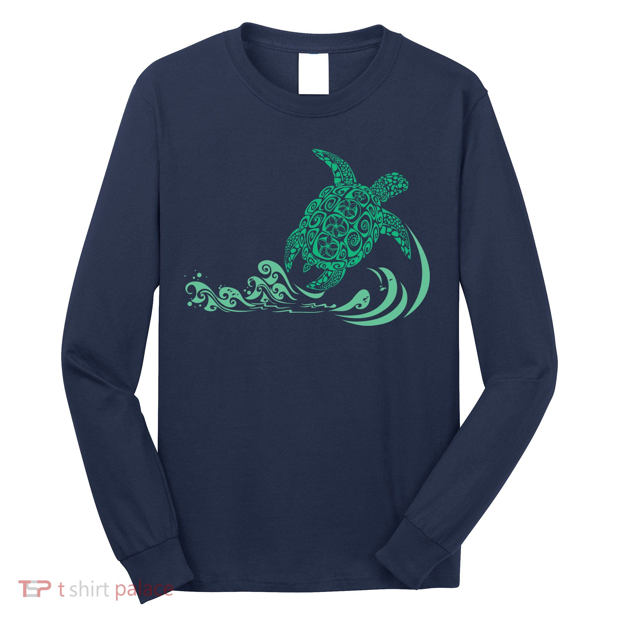 Hawaiian Green Turtle Long Sleeve Shirt