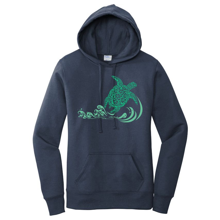 Hawaiian Green Turtle Women's Pullover Hoodie