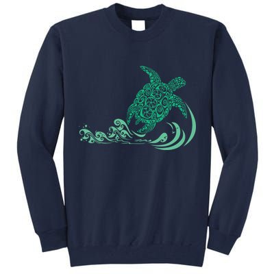 Hawaiian Green Turtle Tall Sweatshirt