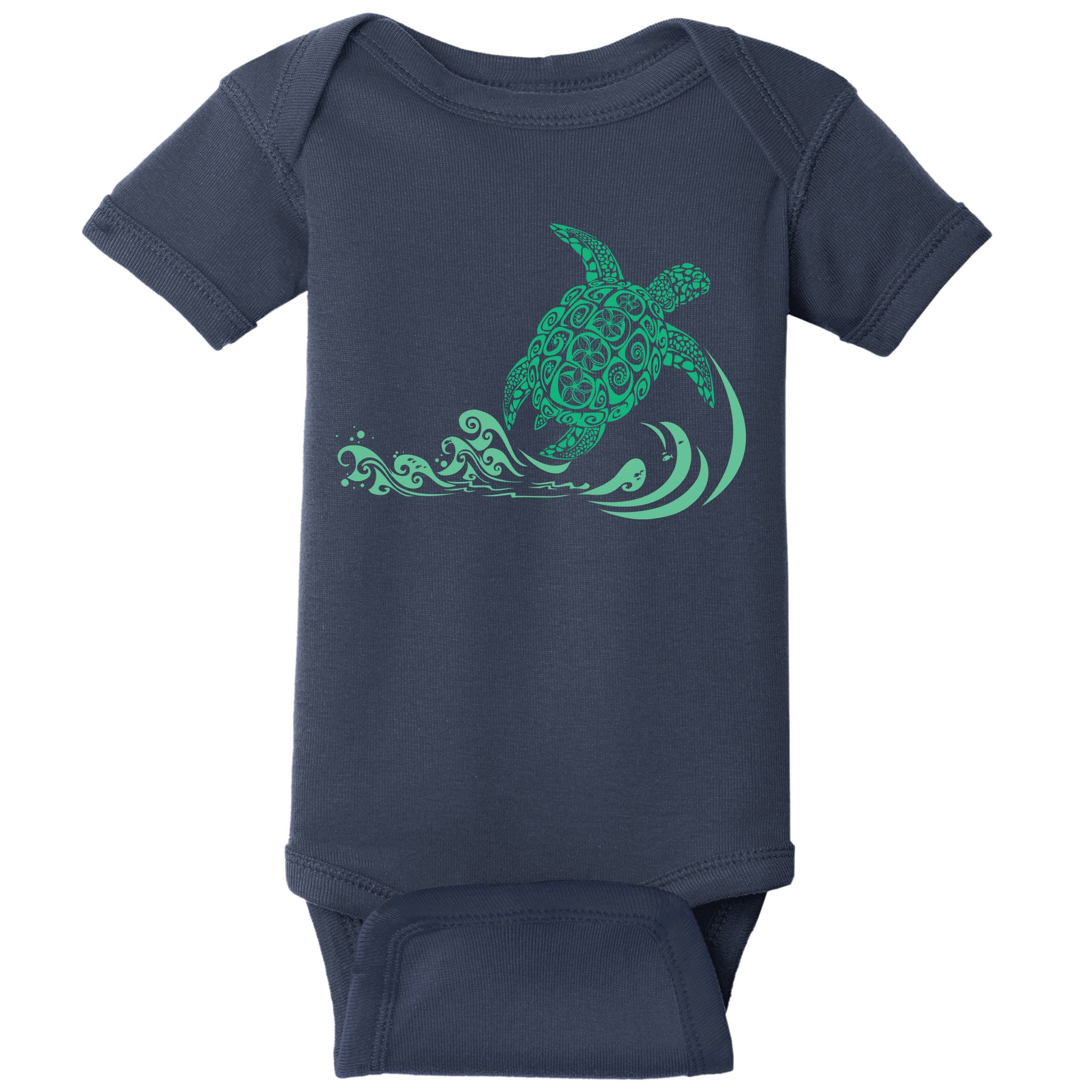 Hawaiian Green Turtle Baby Bodysuit