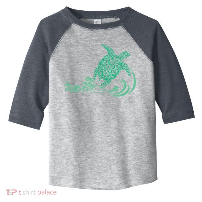 Hawaiian Green Turtle Toddler Fine Jersey T-Shirt