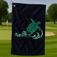 Hawaiian Green Turtle Golf Towel