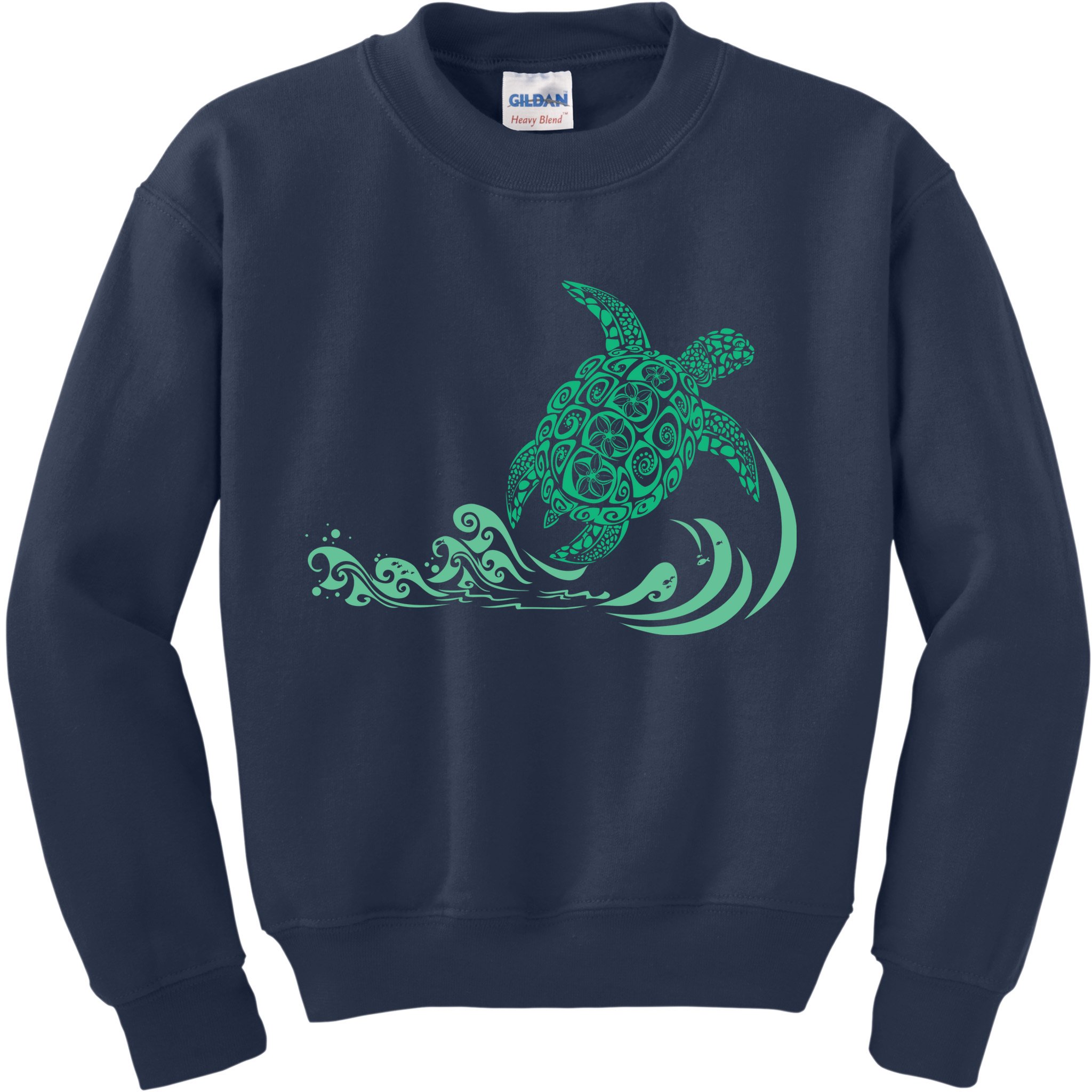 Hawaiian Green Turtle Kids Sweatshirt