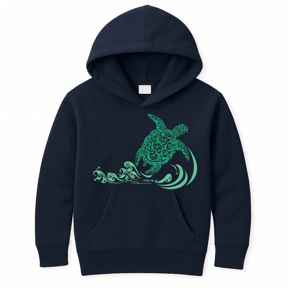 Hawaiian Green Turtle Kids Hoodie