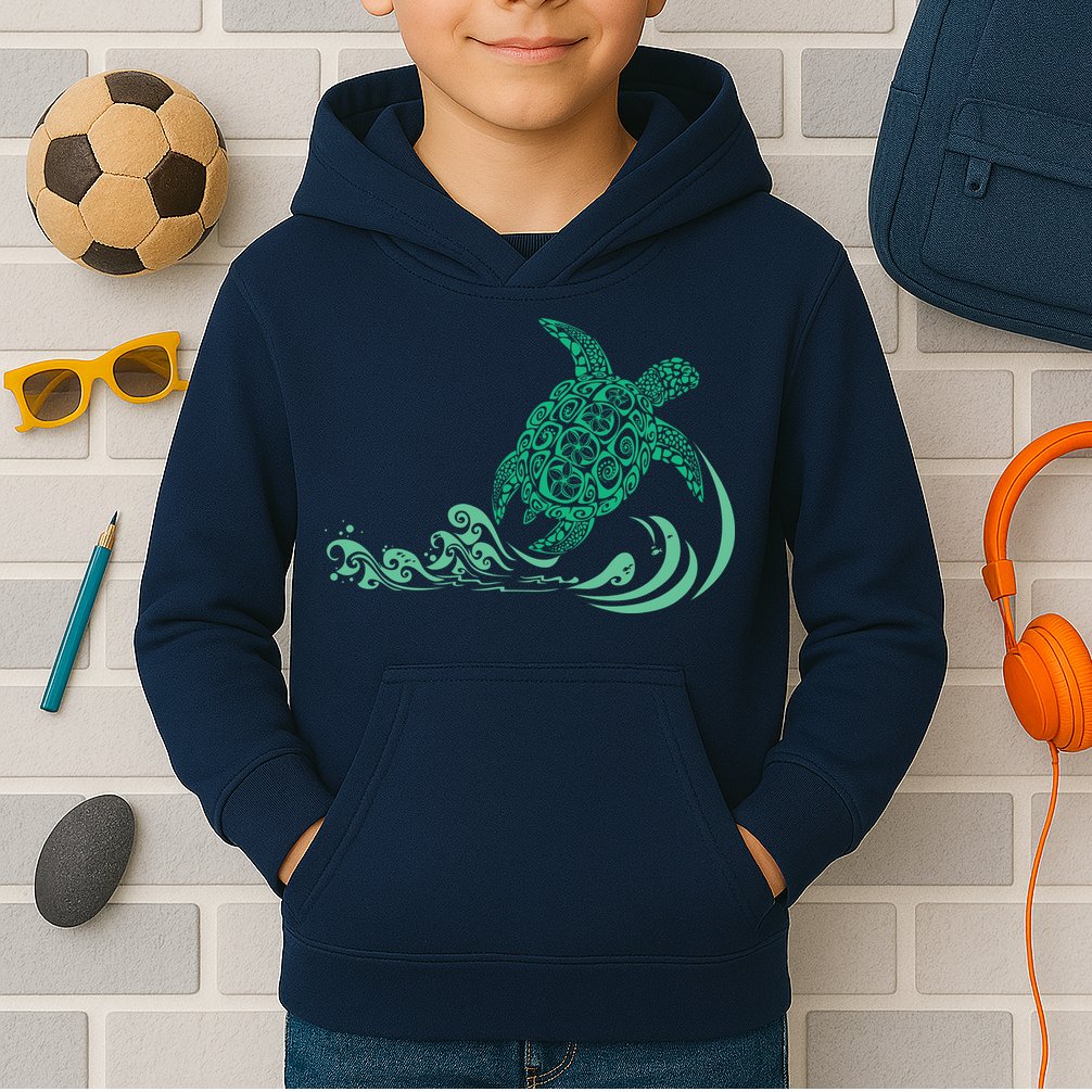 Hawaiian Green Turtle Kids Hoodie