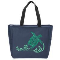 Hawaiian Green Turtle Zip Tote Bag