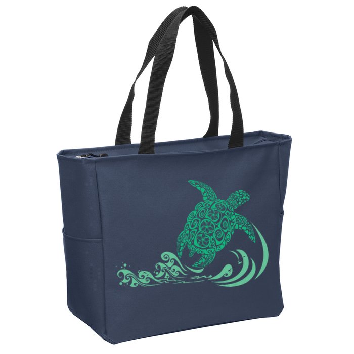 Hawaiian Green Turtle Zip Tote Bag