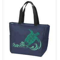 Hawaiian Green Turtle Zip Tote Bag